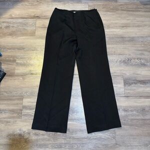 VTG TALBOTS textured pleated wool silk side zip wide leg pants hr sz 12